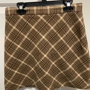 Women’s brown plaid skirt pink lily S